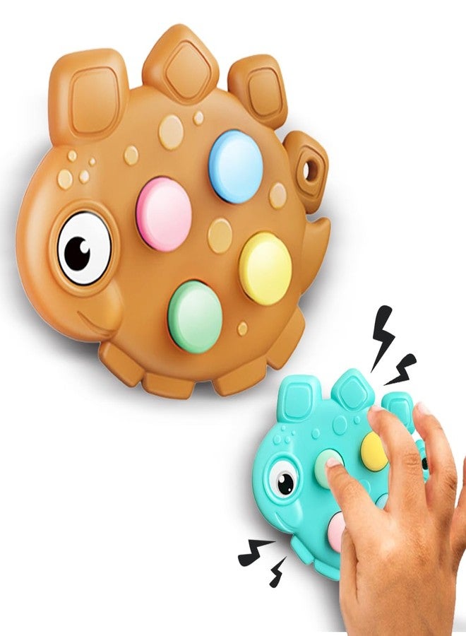 Wembley Push & Pop It Musical Fidget Toy for Infant Kids| Sensory Interactive Game| Made of Food-Grade Silicone| Bubble Poppet Popin Sound Toy| Waterproof,Gift for Babies 9-24 Months (Brown) - Image 1
